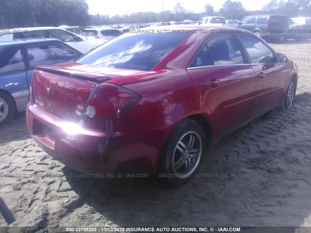 1G2ZF55B764185537 - 2006 PONTIAC G6 SE RED photo 4