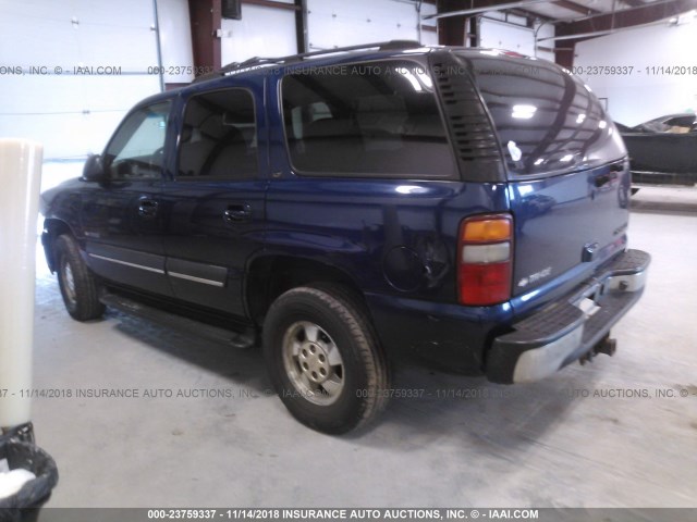 1GNEK13Z92J216577 - 2002 CHEVROLET TAHOE K1500 Dark Blue photo 3