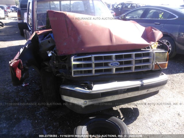 1FTCR10A8KUB11764 - 1989 FORD RANGER RED photo 6