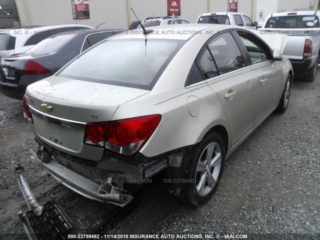 1G1PE5SB4D7184117 - 2013 CHEVROLET CRUZE TAN photo 4