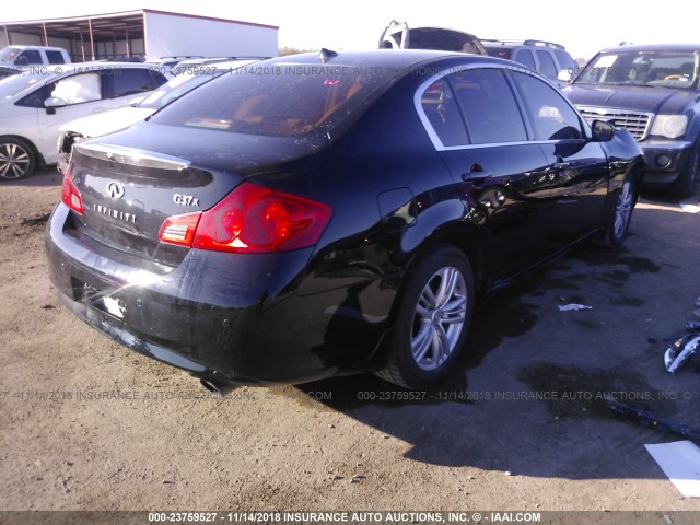 JN1CV6ARXCM682853 - 2012 INFINITI G37 BLACK photo 4