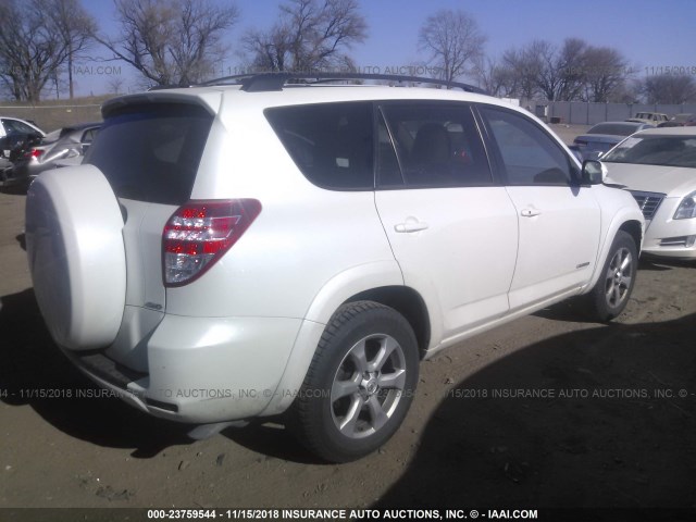 2T3DK4DV0AW015054 - 2010 TOYOTA RAV4 LIMITED WHITE photo 4