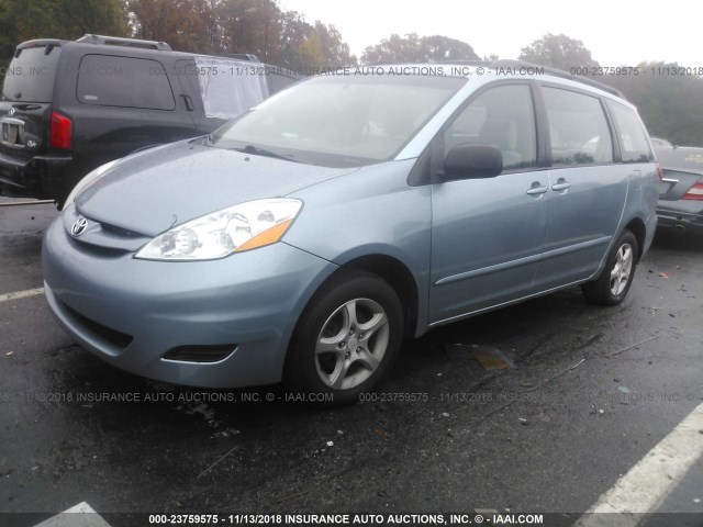 5TDZA23C06S451084 - 2006 TOYOTA SIENNA CE/LE BLUE photo 2