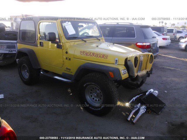 1J4FA39SX4P747819 - 2004 JEEP WRANGLER X YELLOW photo 1