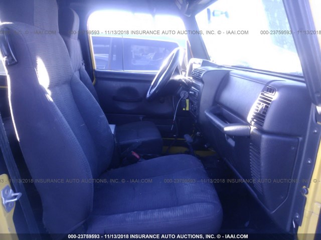 1J4FA39SX4P747819 - 2004 JEEP WRANGLER X YELLOW photo 5