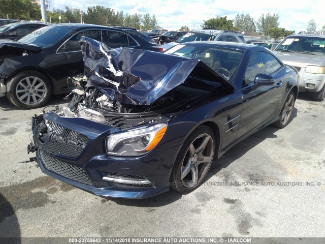 WDDJK6FA3GF041379 - 2016 MERCEDES-BENZ SL 400 Dark Blue photo 2