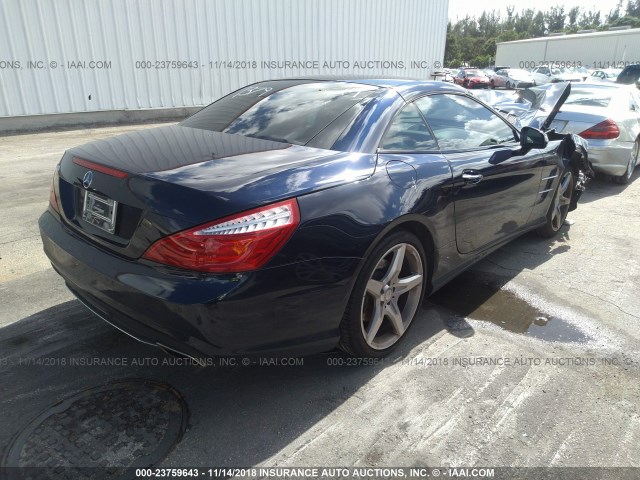 WDDJK6FA3GF041379 - 2016 MERCEDES-BENZ SL 400 Dark Blue photo 4