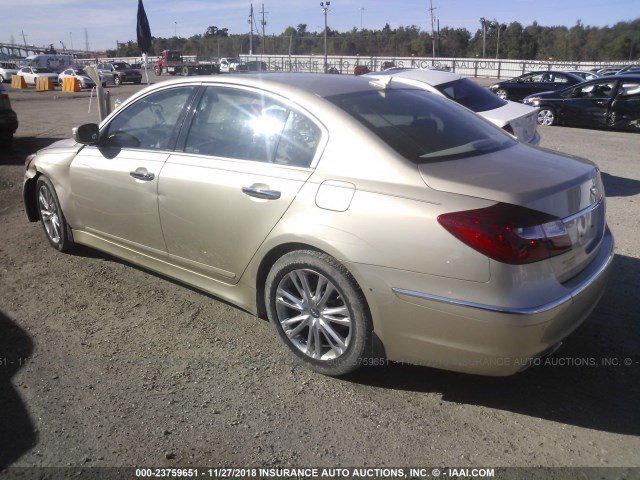 KMHGC4DD4CU203928 - 2012 HYUNDAI GENESIS 3.8L GOLD photo 3