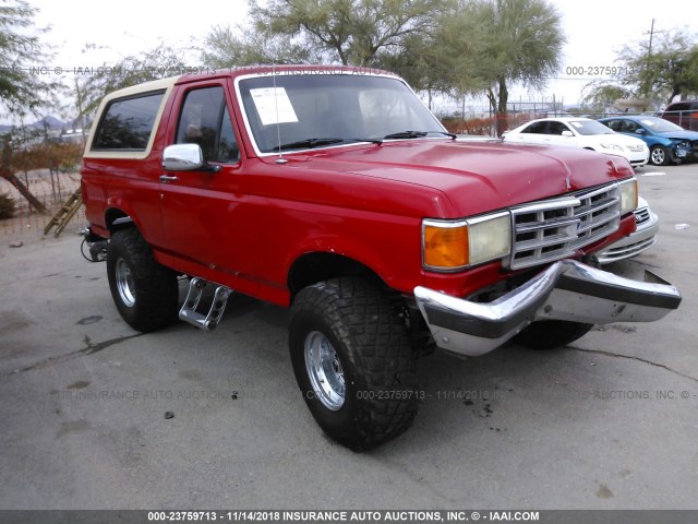 1FMDU15Y9HLA48659 - 1987 FORD BRONCO U100 RED photo 1