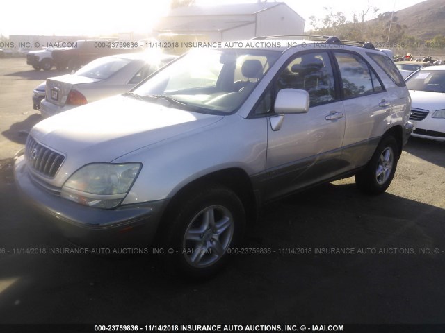 JTJGF10U830150963 - 2003 LEXUS RX 300 SILVER photo 2