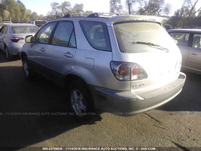 JTJGF10U830150963 - 2003 LEXUS RX 300 SILVER photo 3