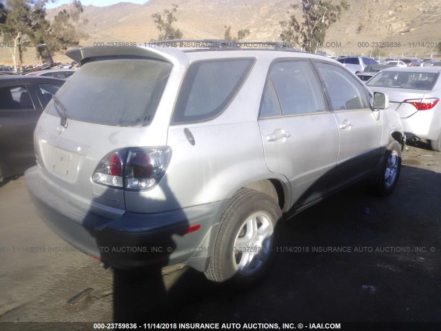 JTJGF10U830150963 - 2003 LEXUS RX 300 SILVER photo 4