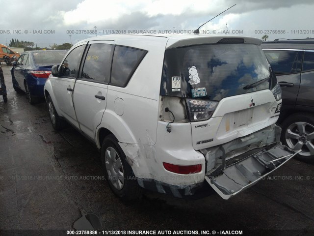 JA4LS21W48Z014331 - 2008 MITSUBISHI OUTLANDER ES WHITE photo 3