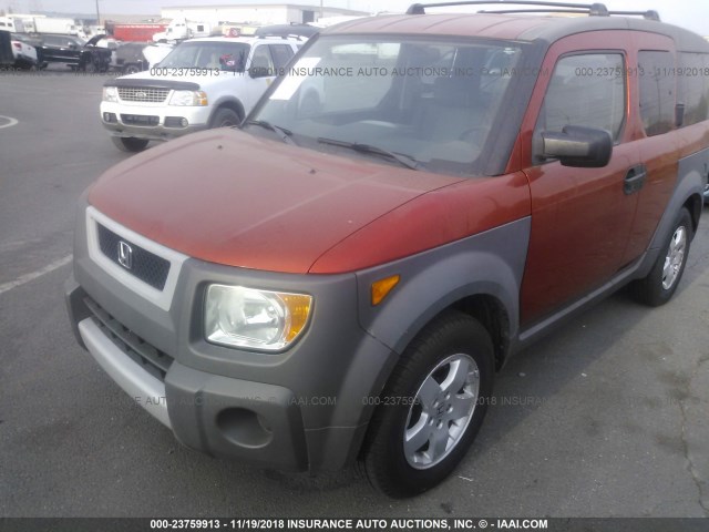 5J6YH28523L029939 - 2003 HONDA ELEMENT EX ORANGE photo 2