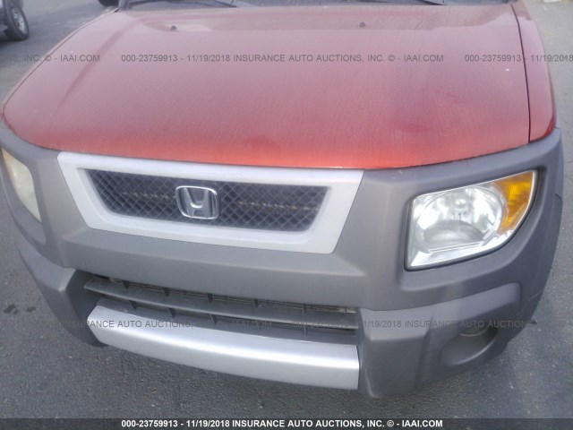 5J6YH28523L029939 - 2003 HONDA ELEMENT EX ORANGE photo 6