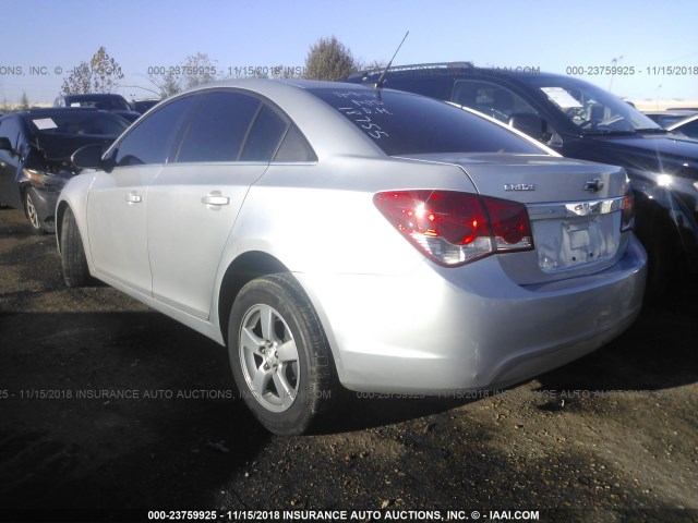 1G1PF5SC0C7368068 - 2012 CHEVROLET CRUZE LT SILVER photo 3