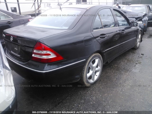 WDBRF52H26E020587 - 2006 MERCEDES-BENZ C GENERATION 2006 230 BLACK photo 4