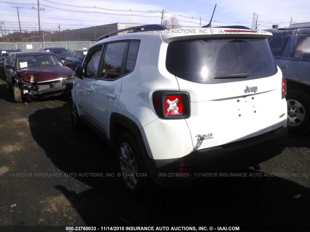 ZACCJBBB9HPG02423 - 2017 JEEP RENEGADE LATITUDE WHITE photo 3