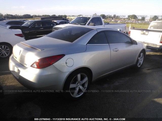 1G2ZH35N874143162 - 2007 PONTIAC G6 GT SILVER photo 4