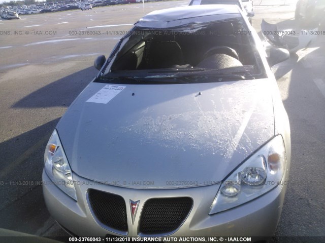 1G2ZH35N874143162 - 2007 PONTIAC G6 GT SILVER photo 6