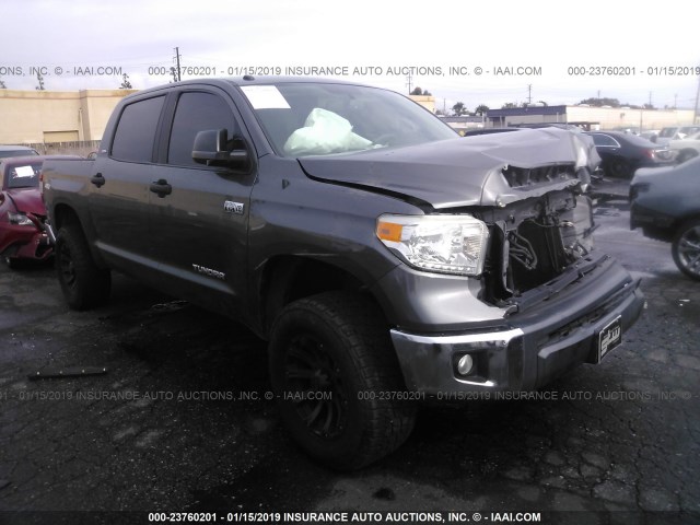 5TFEY5F12EX170306 - 2014 TOYOTA TUNDRA CREWMAX SR5 GRAY photo 1