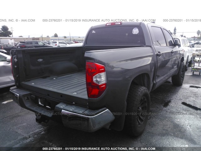 5TFEY5F12EX170306 - 2014 TOYOTA TUNDRA CREWMAX SR5 GRAY photo 4