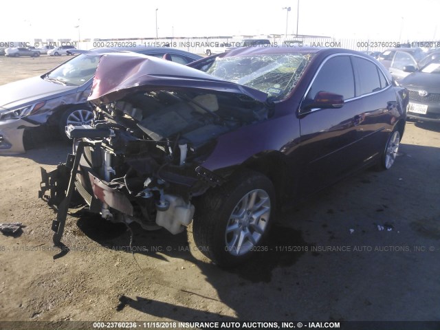 1G11C5SL1FF354737 - 2015 CHEVROLET MALIBU 1LT MAROON photo 2