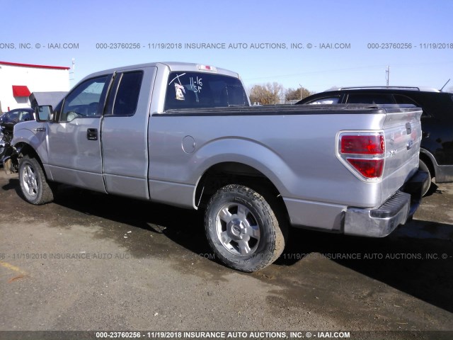 1FTEX1CM2EFA47296 - 2014 FORD F150 SUPER CAB SILVER photo 3