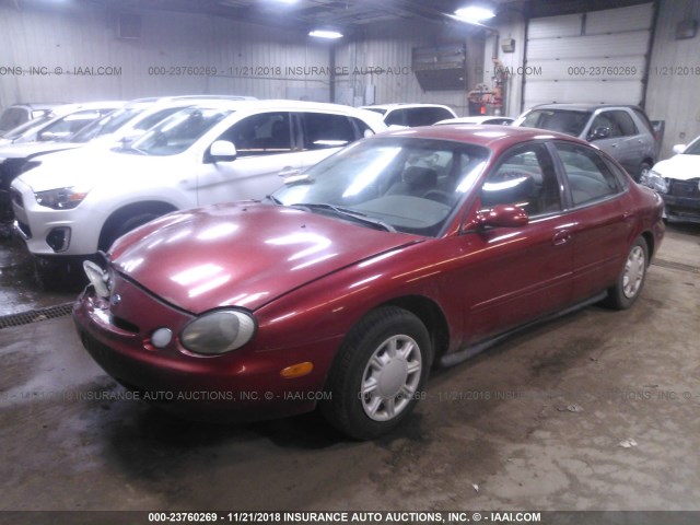 1FALP52U5VA257605 - 1997 FORD TAURUS GL MAROON photo 2