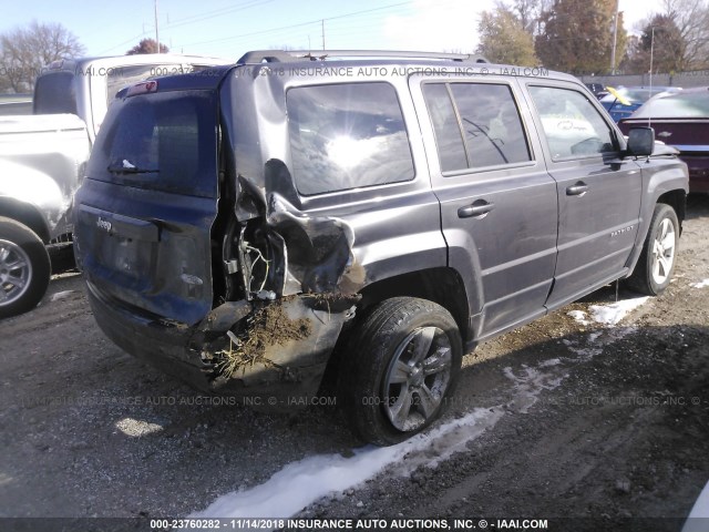 1C4NJRFB9FD354391 - 2015 JEEP PATRIOT LATITUDE GRAY photo 4