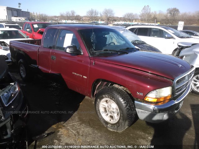 1B7GL22N9YS581458 - 2000 DODGE DAKOTA RED photo 1