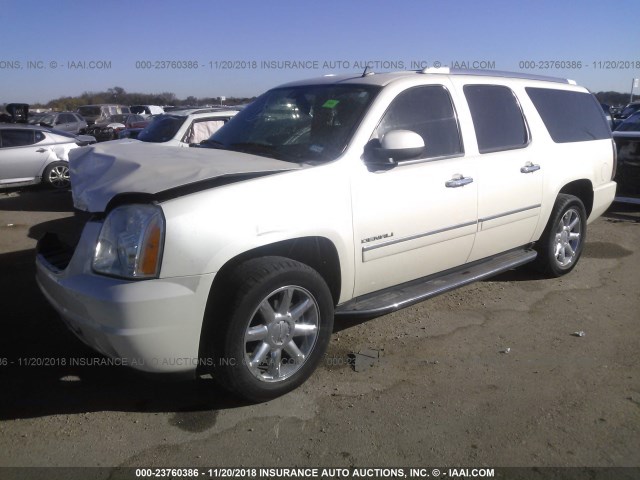 1GKS1MEF0ER132077 - 2014 GMC YUKON XL DENALI WHITE photo 2