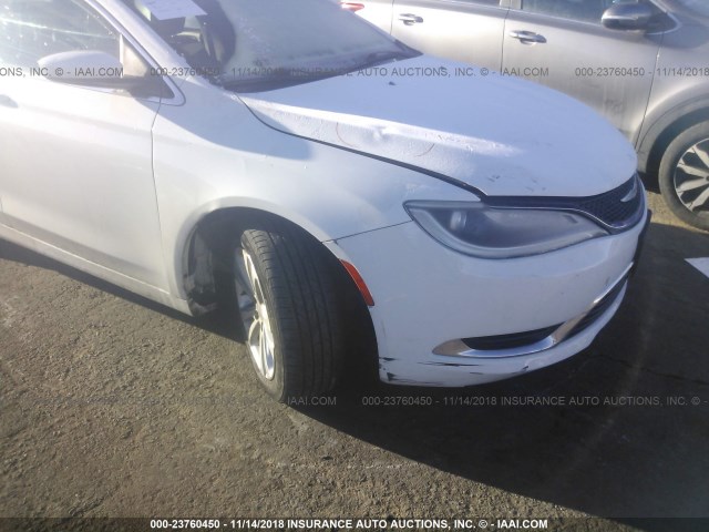 1C3CCCAB7FN721261 - 2015 CHRYSLER 200 LIMITED WHITE photo 6