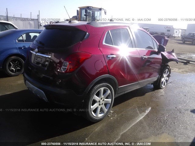 KL4CJGSB8FB221631 - 2015 BUICK ENCORE RED photo 4