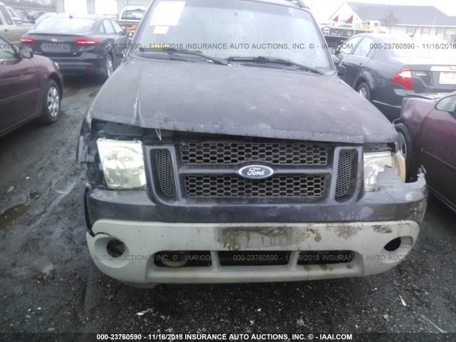 1FMZU77E71UB82632 - 2001 FORD EXPLORER SPORT TR  BLUE photo 6