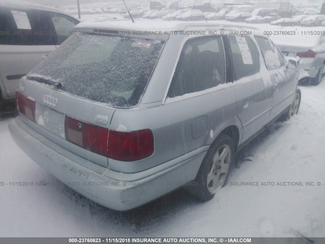 WAUJC84AXWN000531 - 1998 AUDI A6 QUATTRO WAGON SILVER photo 4