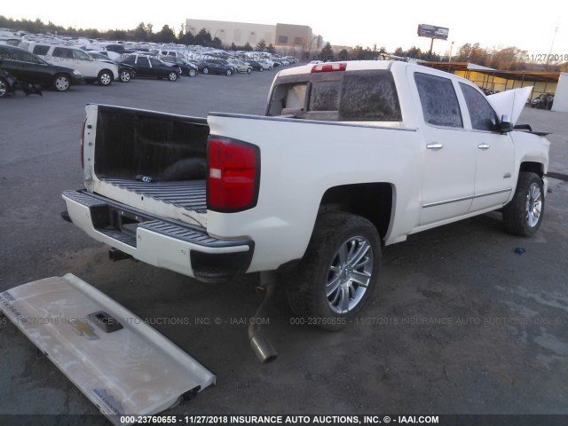 3GCUKTEC2FG135937 - 2015 CHEVROLET SILVERADO K1500 HIGH COUNTRY WHITE photo 4