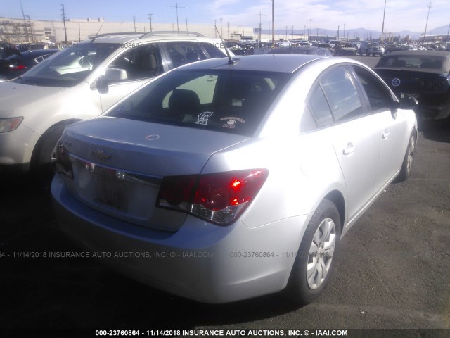 1G1PA5SG2E7258112 - 2014 CHEVROLET CRUZE LS SILVER photo 4