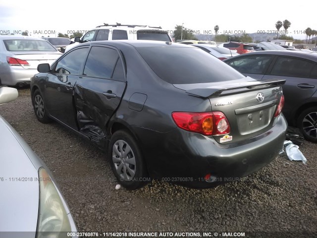 JTDBL40E899061267 - 2009 TOYOTA COROLLA LE/XLE SILVER photo 3