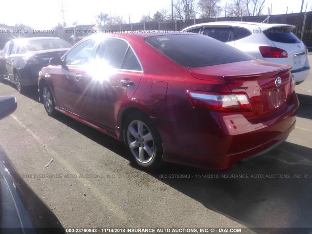 4T1BK46K07U024512 - 2007 TOYOTA CAMRY NEW GENERAT LE/XLE/SE RED photo 3