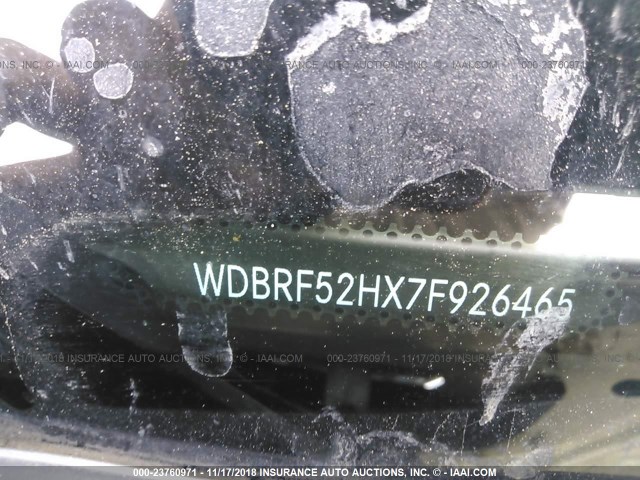 WDBRF52HX7F926465 - 2007 MERCEDES-BENZ C 230 WHITE photo 9