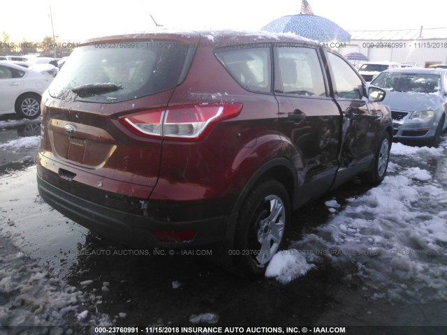 1FMCU0F78EUC73821 - 2014 FORD ESCAPE S RED photo 4