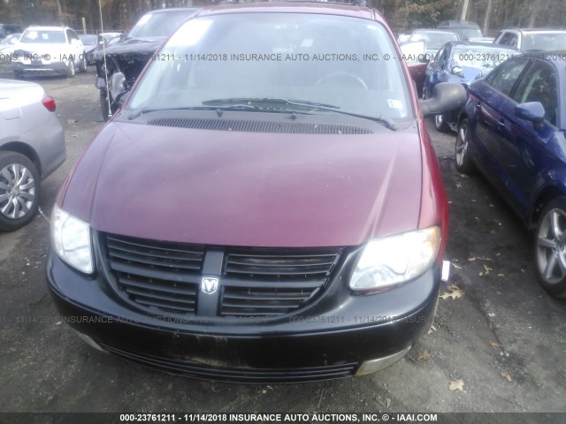 2D4GP44L76R820325 - 2006 DODGE GRAND CARAVAN SXT RED photo 6