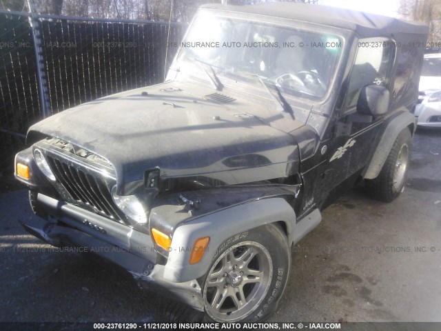 1J4FA29156P756352 - 2006 JEEP WRANGLER / TJ SE BLACK photo 2