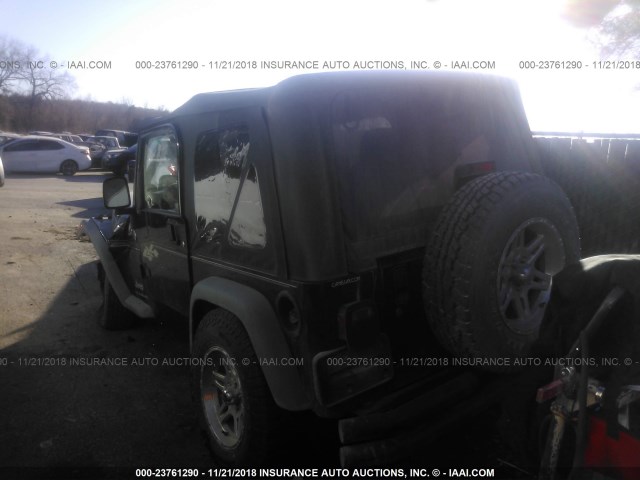 1J4FA29156P756352 - 2006 JEEP WRANGLER / TJ SE BLACK photo 3