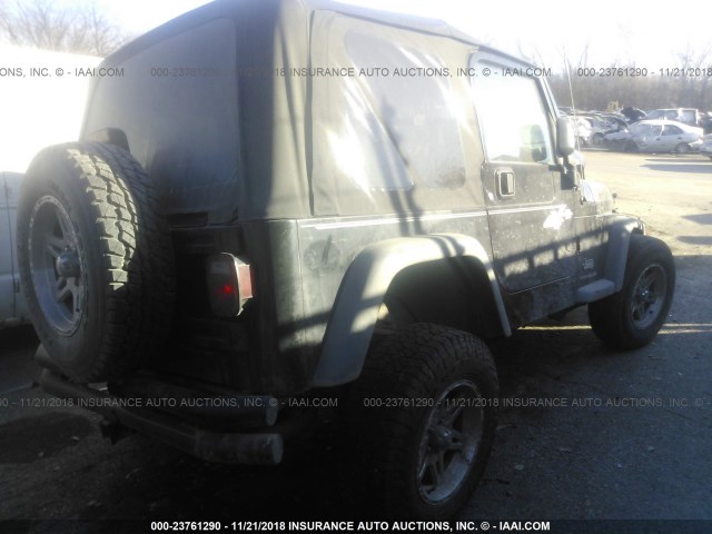 1J4FA29156P756352 - 2006 JEEP WRANGLER / TJ SE BLACK photo 4