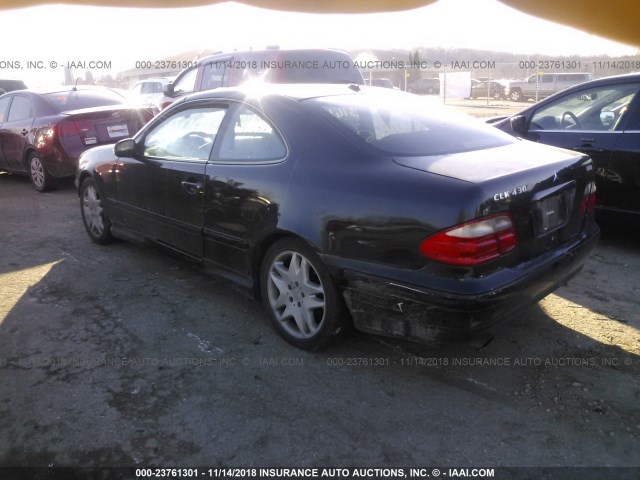 WDBLJ70G02T107744 - 2002 MERCEDES-BENZ CLK 430 BLACK photo 3