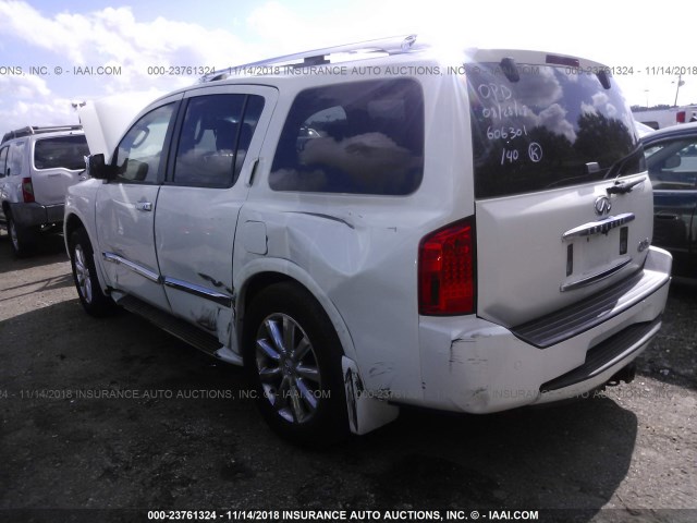 5N3ZA0NC7AN903552 - 2010 INFINITI QX56 WHITE photo 3