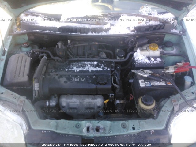KL1TD52655B383162 - 2005 CHEVROLET AVEO LS TEAL photo 10