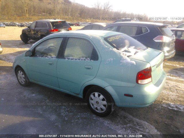 KL1TD52655B383162 - 2005 CHEVROLET AVEO LS TEAL photo 3